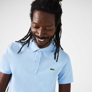Lacoste Original L.12.12 Slim Fit Petit Pique βαμβακερα μπλε | FV7061829