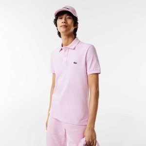 Lacoste Original L.12.12 Slim Fit Petit Pique βαμβακερα ροζ | HE5231074