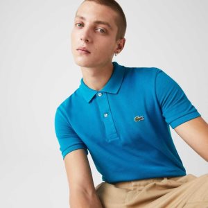 Lacoste Original L.12.12 Slim Fit Petit Pique βαμβακερα μπλε | IN4835971