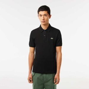 Lacoste Original L.12.12 Slim Fit Petit Pique βαμβακερα μαυρα | JZ1203864