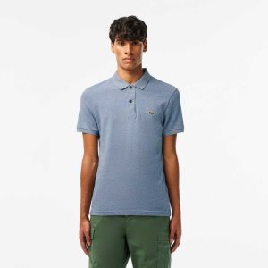 Lacoste Original L.12.12 Slim Fit Petit Pique βαμβακερα μπλε | KS2309415