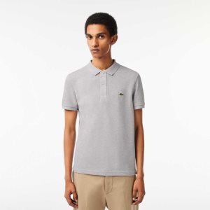 Lacoste Original L.12.12 Slim Fit Petit Pique βαμβακερα γκρι | KT3806127
