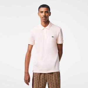 Lacoste Original L.12.12 Slim Fit Petit Pique βαμβακερα ανοιχτο ροζ | MA9730512