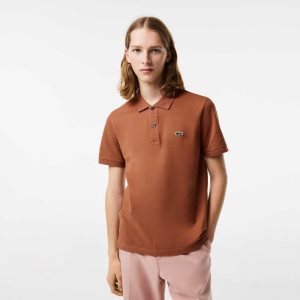 Lacoste Original L.12.12 Slim Fit Petit Pique βαμβακερα ανοιχτο καφε | OX4307186