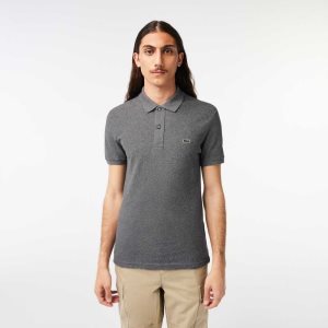 Lacoste Original L.12.12 Slim Fit Petit Pique βαμβακερα γκρι | RN3497852
