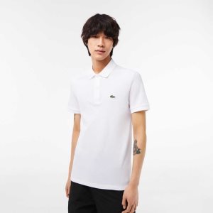 Lacoste Original L.12.12 Slim Fit Petit Pique βαμβακερα ασπρα | TG2975348