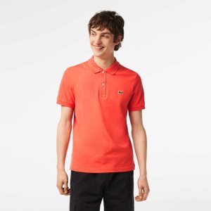 Lacoste Original L.12.12 Slim Fit Petit Pique βαμβακερα πορτοκαλι | VQ6957431