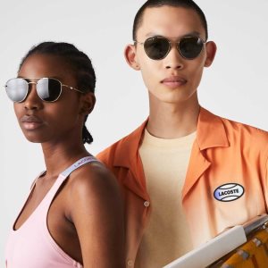 Lacoste Oval Metal Novak Djokovic συλλογη χρυσο χρωμα | WO5680234