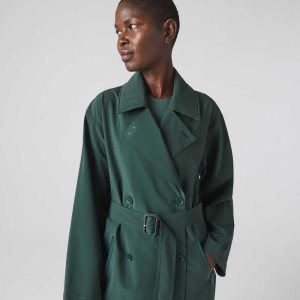 Lacoste Oversized Trench Coat πρασινο | WX4872930