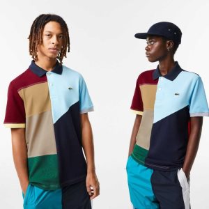 Lacoste Patchwork Effect βαμβακερα Petit Pique Πολύχρωμο | OP9028316
