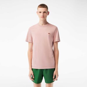 Lacoste Plain Organic βαμβακερα ροζ | UZ3082751