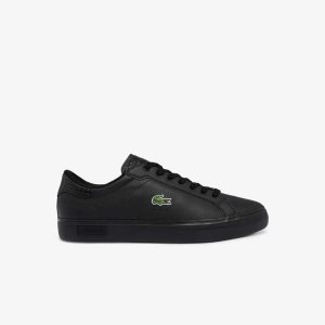 Lacoste Powercourt Burnished δερματινα μαυρα μαυρα | CM4803251