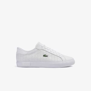Lacoste Powercourt δερματινα ασπρα ασπρα | UR0476259