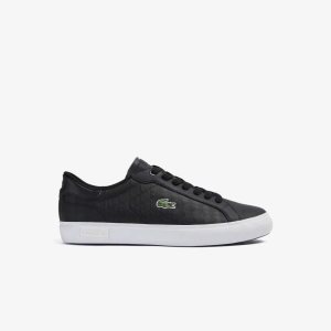 Lacoste Powercourt δερματινα μαυρα ασπρα | BE0546382