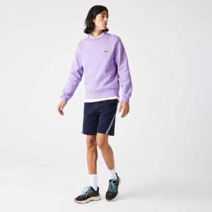 Lacoste Printed Bands Brushed Fleece σκουρο μπλε μπλε | BA0253164