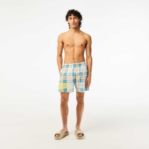 Lacoste Quick-Dry Colored Check ασπρα | CT6734591