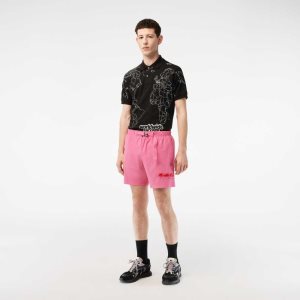 Lacoste Quick-Dry Logo Stripe ροζ | LI1578420