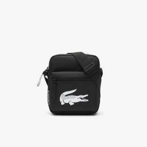 Lacoste Recycled Fiber Shoulder μαυρα | PY5963784
