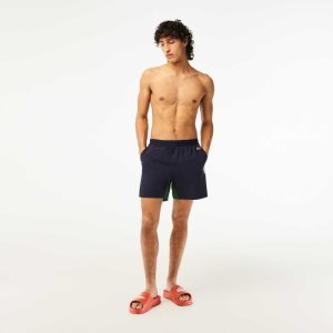 Lacoste Recycled Polyamide Colorblock σκουρο μπλε μπλε πρασινο ασπρα | AM8547019