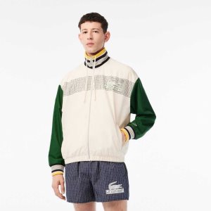 Lacoste Recycled Polyester tracking ασπρα πρασινο | SG3219065