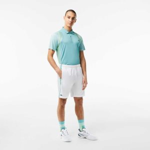 Lacoste Recycled Polyester τενις ασπρα πρασινο κίτρινα | IT7641238