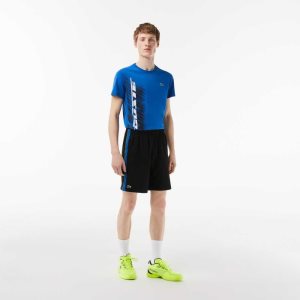 Lacoste Recycled Polyester τενις μαυρα μπλε κίτρινα | RB0138924
