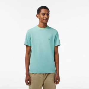 Lacoste Regular Fit Branded Collar μεντα | LY0715489
