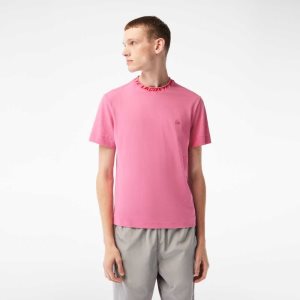 Lacoste Regular Fit Branded Collar ροζ | WQ2819763