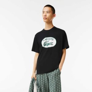 Lacoste Regular Fit Branded Monogram Print μαυρα | HZ1398725