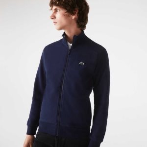 Lacoste Regular Fit Brushed Fleece Zippered σκουρο μπλε μπλε | FJ9806417