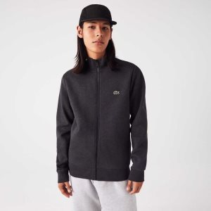 Lacoste Regular Fit Brushed Fleece Zippered γκρι | KC9620143
