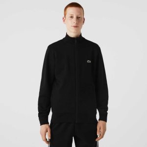 Lacoste Regular Fit Brushed Fleece Zippered μαυρα | PW9564703
