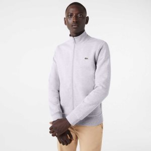 Lacoste Regular Fit Brushed Fleece Zippered γκρι | SI6107395