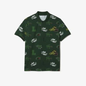 Lacoste Regular Fit Crocodile Print πρασινο ασπρα | EH7084612