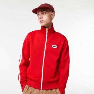Lacoste Regular Fit High-Neck Pique Zip κοκκινα | CQ1435078
