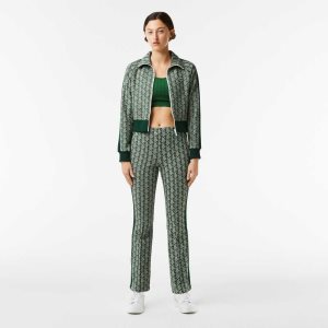 Lacoste Regular Fit Monogram Zip πρασινο Μπεζ | JO6802147