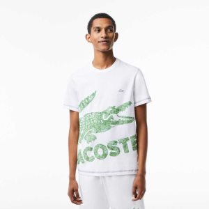 Lacoste Regular Fit Organic βαμβακερα Jersey ασπρα | QI7961830