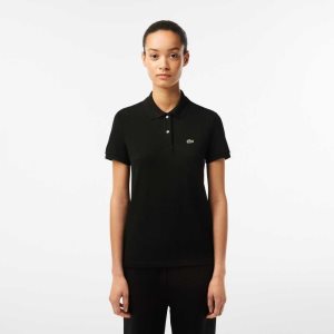 Lacoste Regular Fit Soft βαμβακερα Petit Pique μαυρα | BG9057813