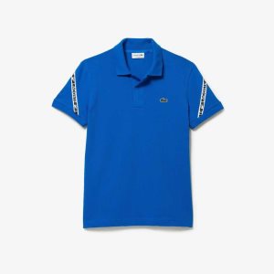 Lacoste Regular Fit Stretch Mini Pique μπλε | OX1430275