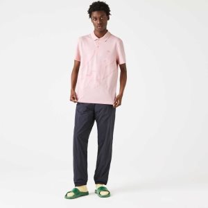 Lacoste Regular Fit Stretch Organic βαμβακερα ροζ | BE1253084