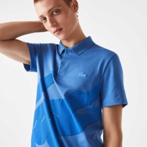 Lacoste Regular Fit Stretch Organic βαμβακερα μπλε | KF0742568