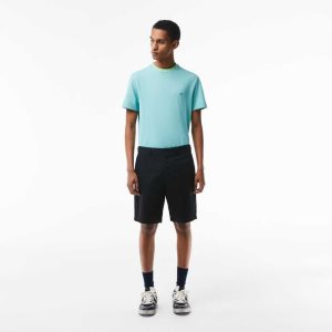 Lacoste Regular Fit Stretch Organic βαμβακερα Bermuda μαυρα | SZ9024653