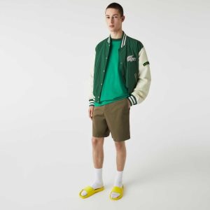 Lacoste Regular Fit Stretch Organic βαμβακερα Bermuda Χακί πρασινο | YL2067394