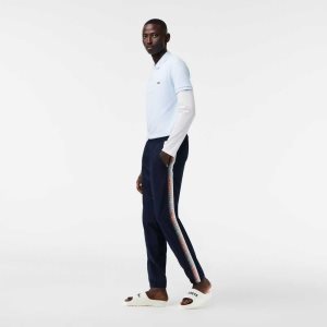 Lacoste Regular Fit tracking Pants σκουρο μπλε μπλε ασπρα | YD6739025