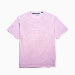 Lacoste Relaxed Fit Branded βαμβακερα ροζ | UM0285946