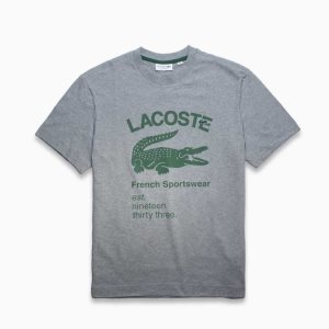 Lacoste Relaxed Fit Crocodile γκρι | YB3056124