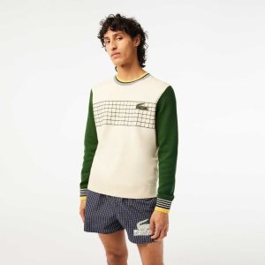 Lacoste Relaxed Fit Organic βαμβακερα ασπρα πρασινο | DX4137650