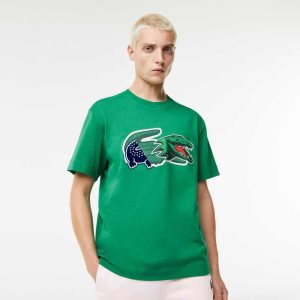 Lacoste Relaxed Fit Oversized Crocodile πρασινο | OS9654382