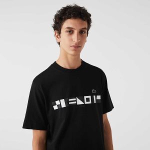 Lacoste Relaxed Fit Print μαυρα | TI5438276