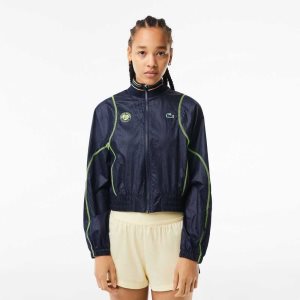 Lacoste Roland Garros Edition Post-Match Cropped σκουρο μπλε μπλε κίτρινα | DG2571046